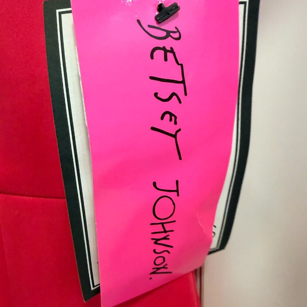 Betsey Johnson Watermelon Pink Sheath Dress Size 6 NWT Jewel Pocket - Picture 5 of 12